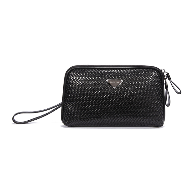 194634 Lather Bag Manufacturers High End Braided Leather Clutch