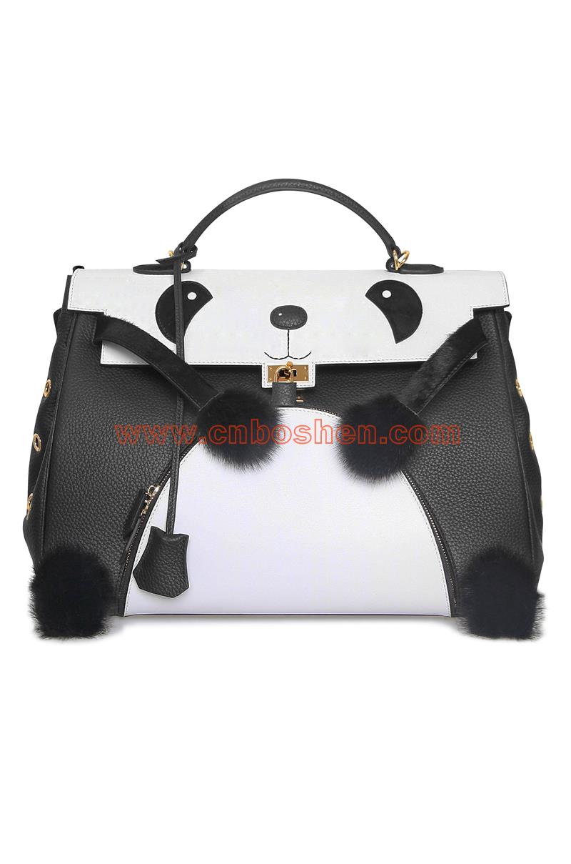 BSWH001-09 lady leather bag manufacturers Panda modeling