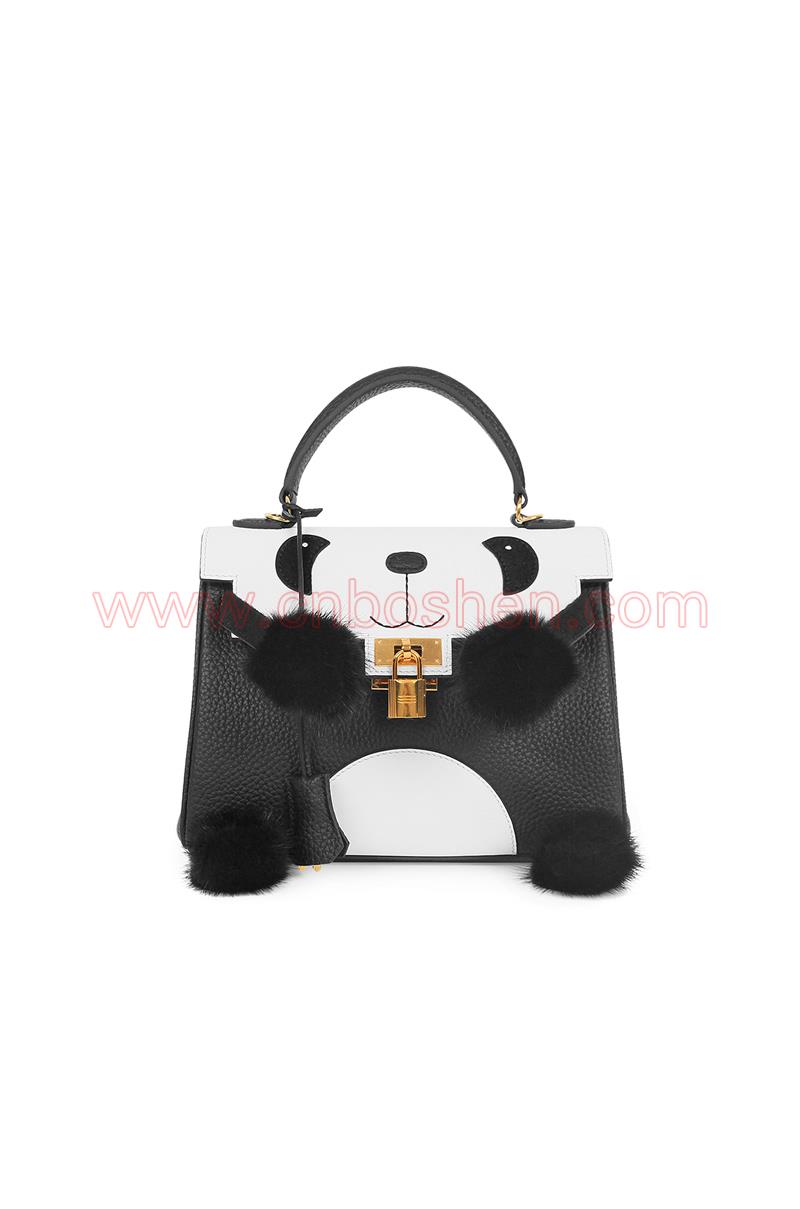 BSWH001-11 leather bag manufacture panda handbag